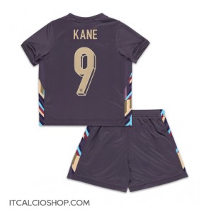 Inghilterra Harry Kane #9 Seconda Maglia Bambino Europei 2024 Manica Corta (+ Pantaloni corti)